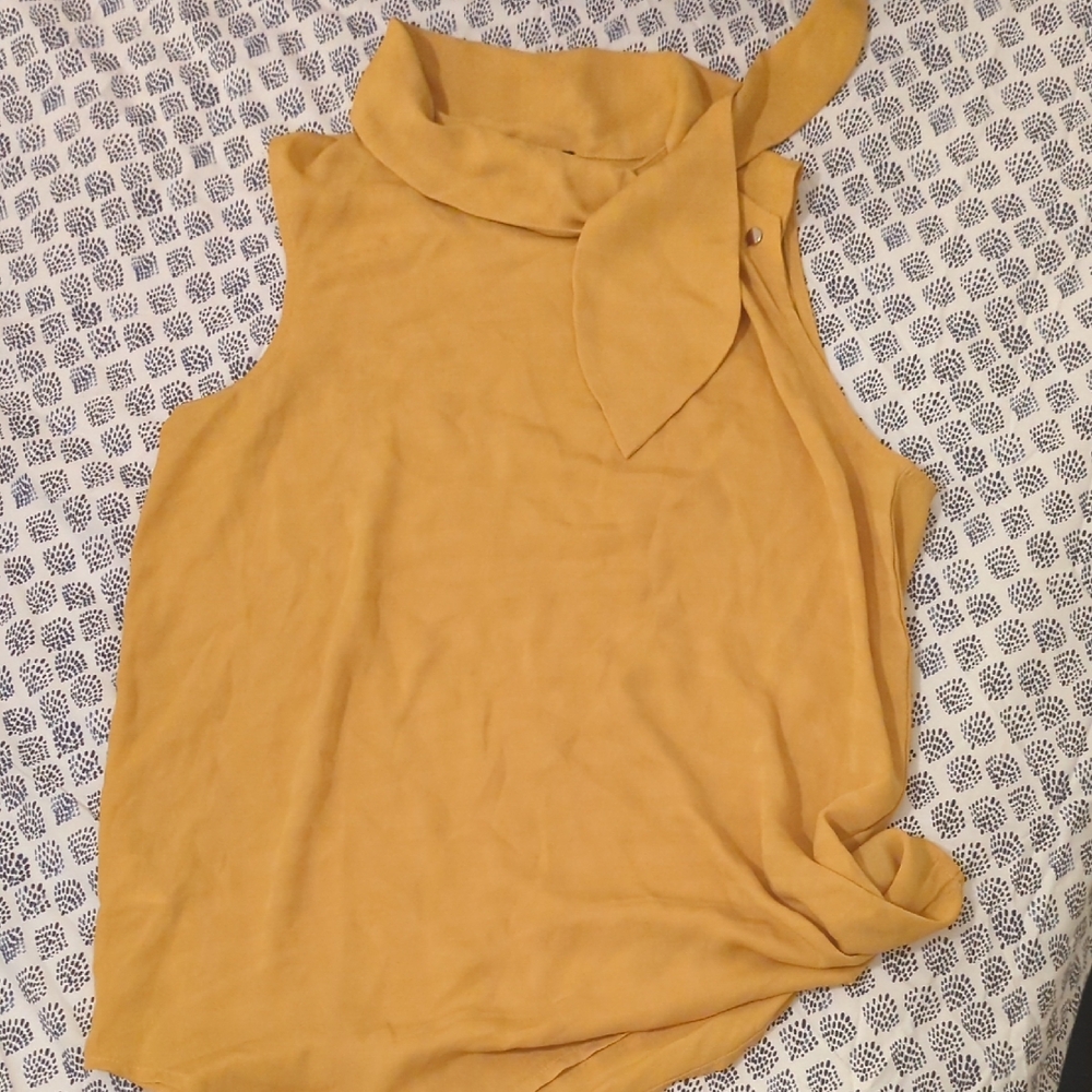 Ann Taylor Mustard Sleeveless Tank Top